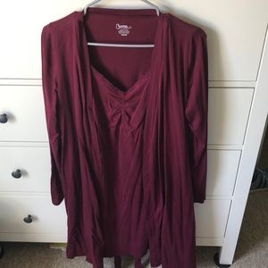 Nursing nightgown with matching robe